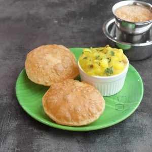 Vrat ke Aloo with Sabudana Poori