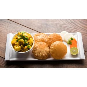 Dum Aloo with Masala Puri